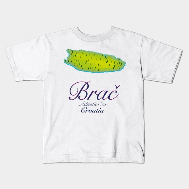 Brač Croatia Kids T-Shirt by nickemporium1